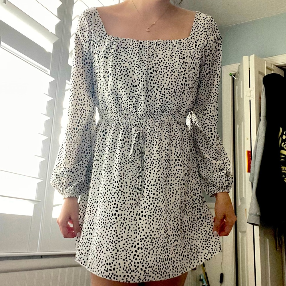 Altar’d State Dalmatian Long Sleeve Dress